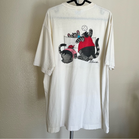 Vintage Crazy Shirts B Kliban Cats Volleyball T-Shirt XL Hawaii Edition - Picture 5 of 16